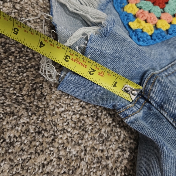 NWT Blank NYC The Barrow Vintage High Rise Crochet Shorts Size 24 Boho Hippie - Picture 11 of 11